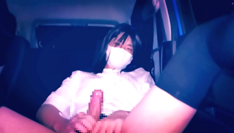 Amateur shemale 18+ gets naked and cums on the car