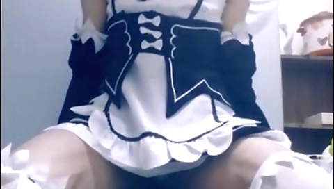 Sexy asian shemale masturbates and masturbates too