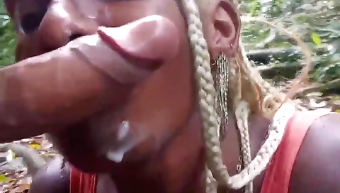 A horny young man fucks a mature blonde on the beach