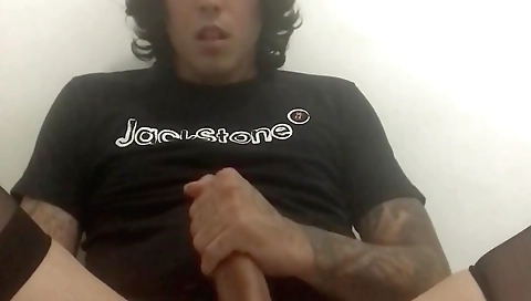Slutty latina in stockings is fucked solo in a webcam vid
