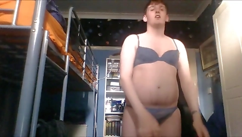 Sexy solo shemale babe takes off her clothes and shows off