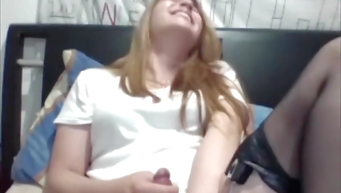 Busty girl masturbating on her amateur webcam video