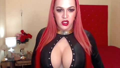 Redhead Shemale Jerking Live With Janaina Carvalho