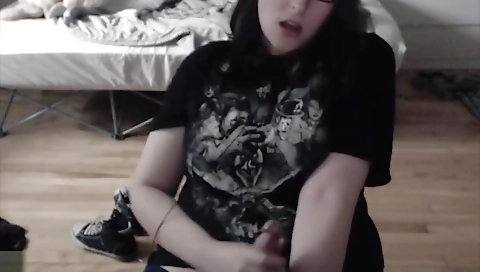 Random old video of BoringKate just stroking her girl dick