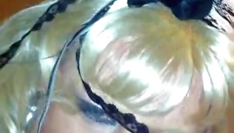 Blonde with round tits sucks and rides cock in POV