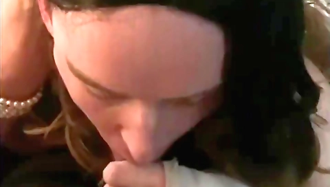 Hot girl sucks her partner's dick for a blowjob and cumshot