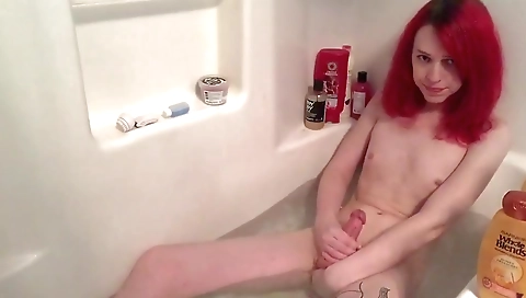 I masturbate in the bathroom on the table for a couple of minutes