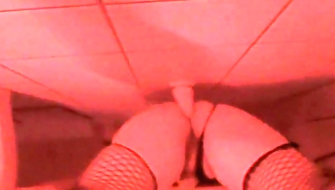 Sexy solo shemale masturbates on the bed with rubber dildo