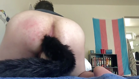 little ftm kitten with tail squirting and dirty talking for Step daddy