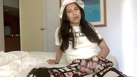 My Morning Masturbation With My Cumshot By Asian Trans Anairb